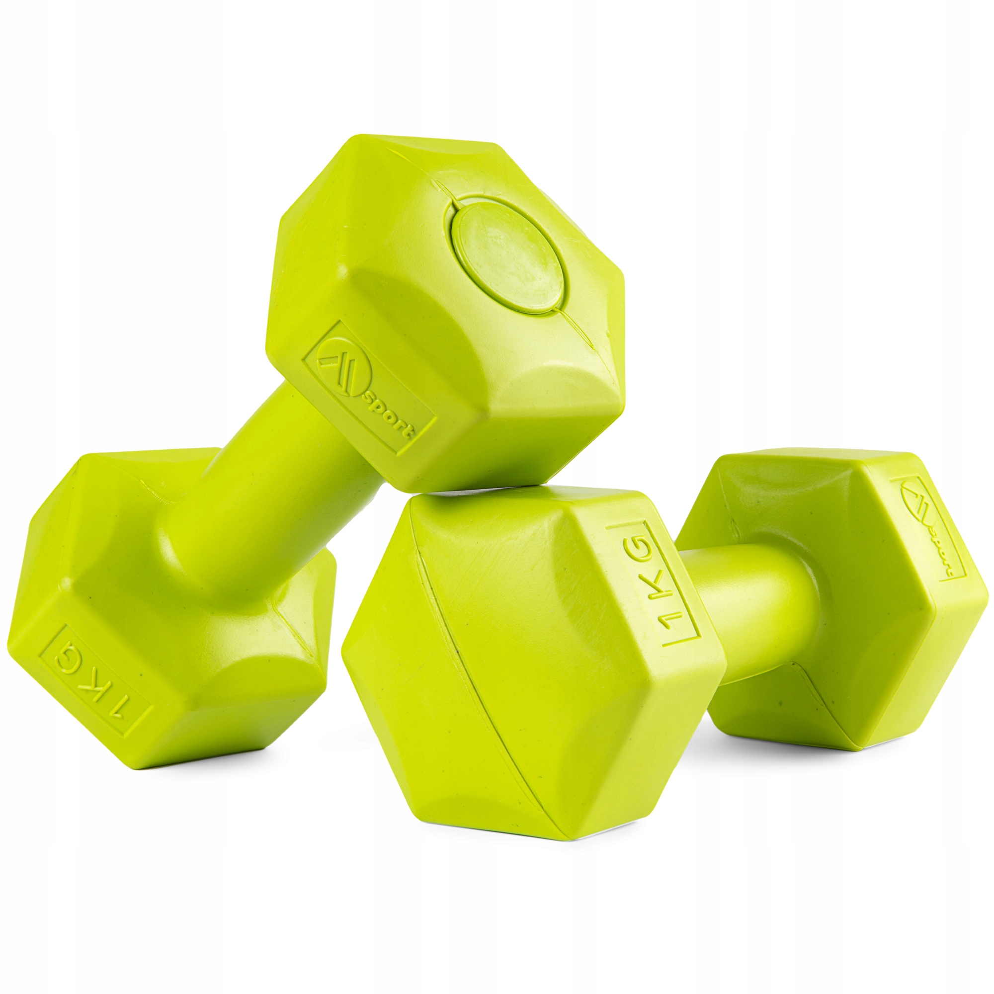 ZESTAW HANTLI FITNESS PILATES CIĘŻARKI HANTLE BITUMICZNE DO ĆWICZEŃ 2x1kg