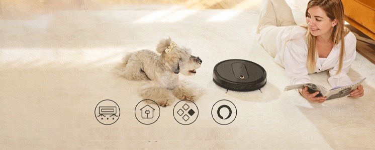 Robot Sprzątający Odkurzający Automatyczny VACTIDY T6 WiFi APP Pojemność zbiornika na kurz 0.6 l