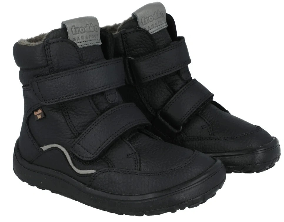 Trzewiki barefoot Froddo G3160246-12 czarne skóra membrana zero drop R33
