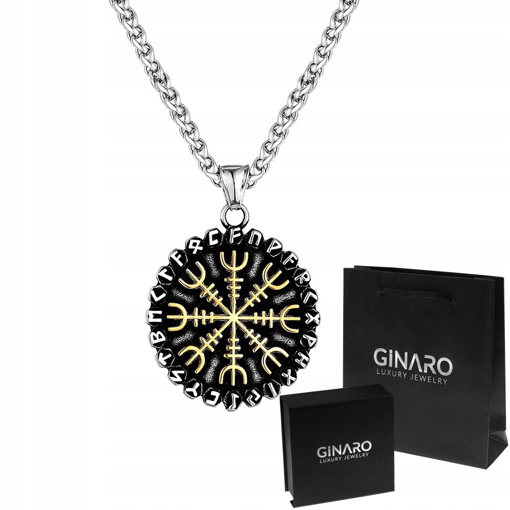 DWUSTRONNA ZAWIESZKA HELM OF AVE VEGVISIR RUNY