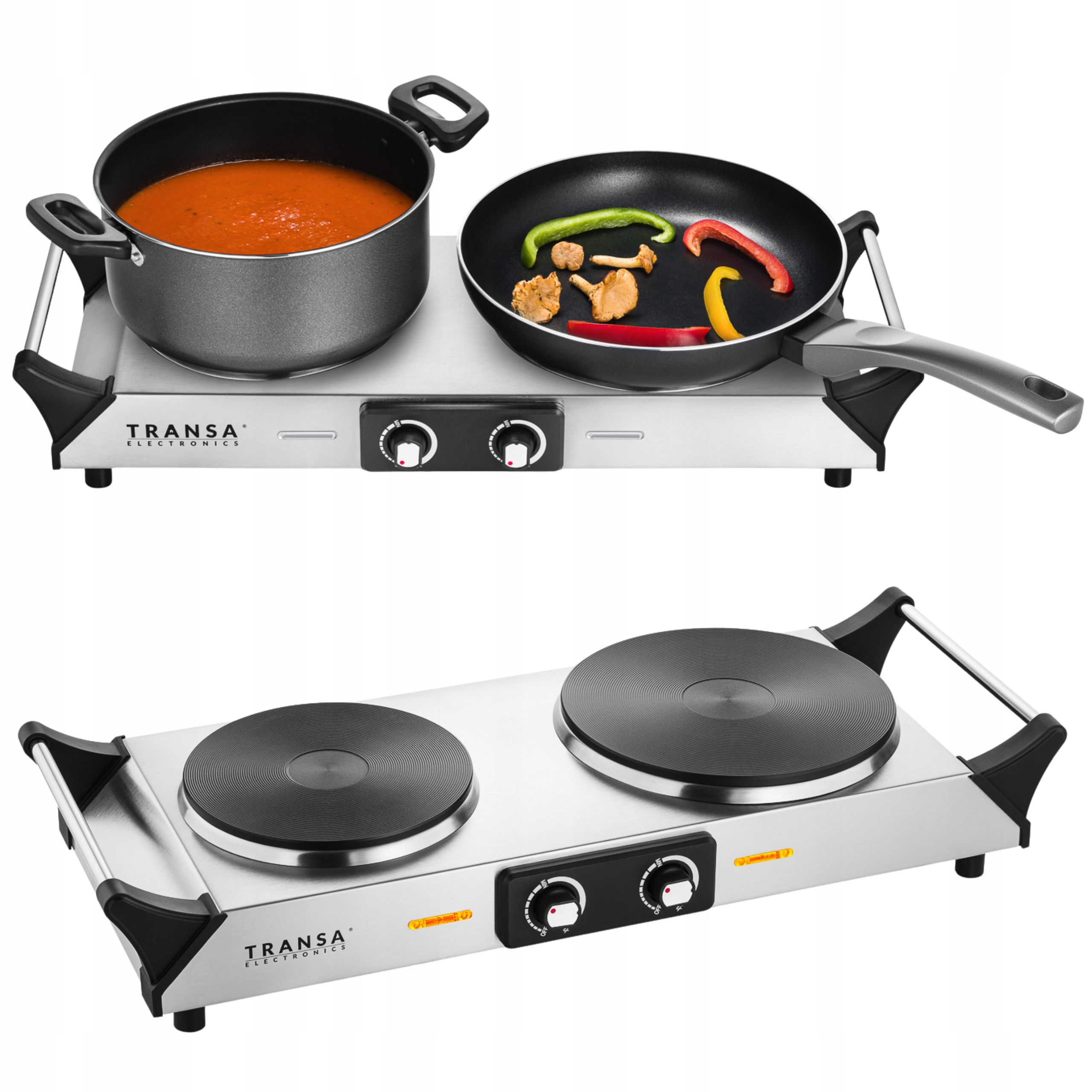 Kuchenka elektryczna Żeliwna Dwupalnikowa Termostat 2 Palniki 2500W