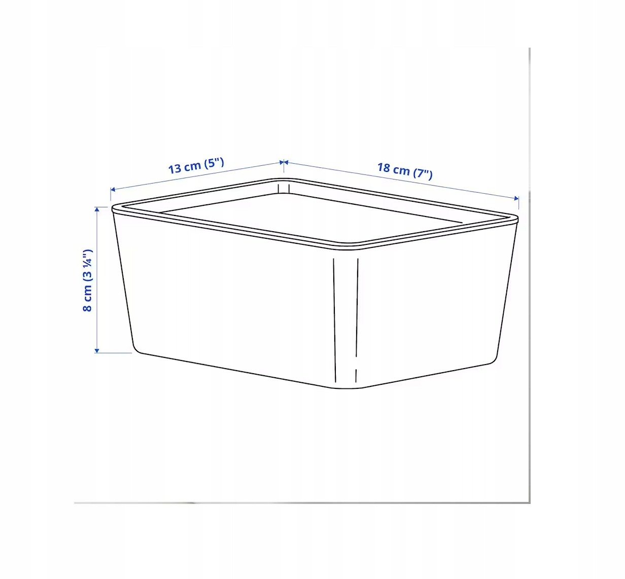 IKEA KUGGIS pojemnik pudełko 13x18x8 BK Kod producenta 60514030