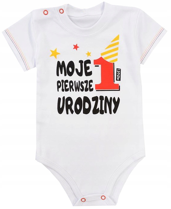 

Body Bawełna Nadruk Moje Pierwsze Urodziny 80 M2a