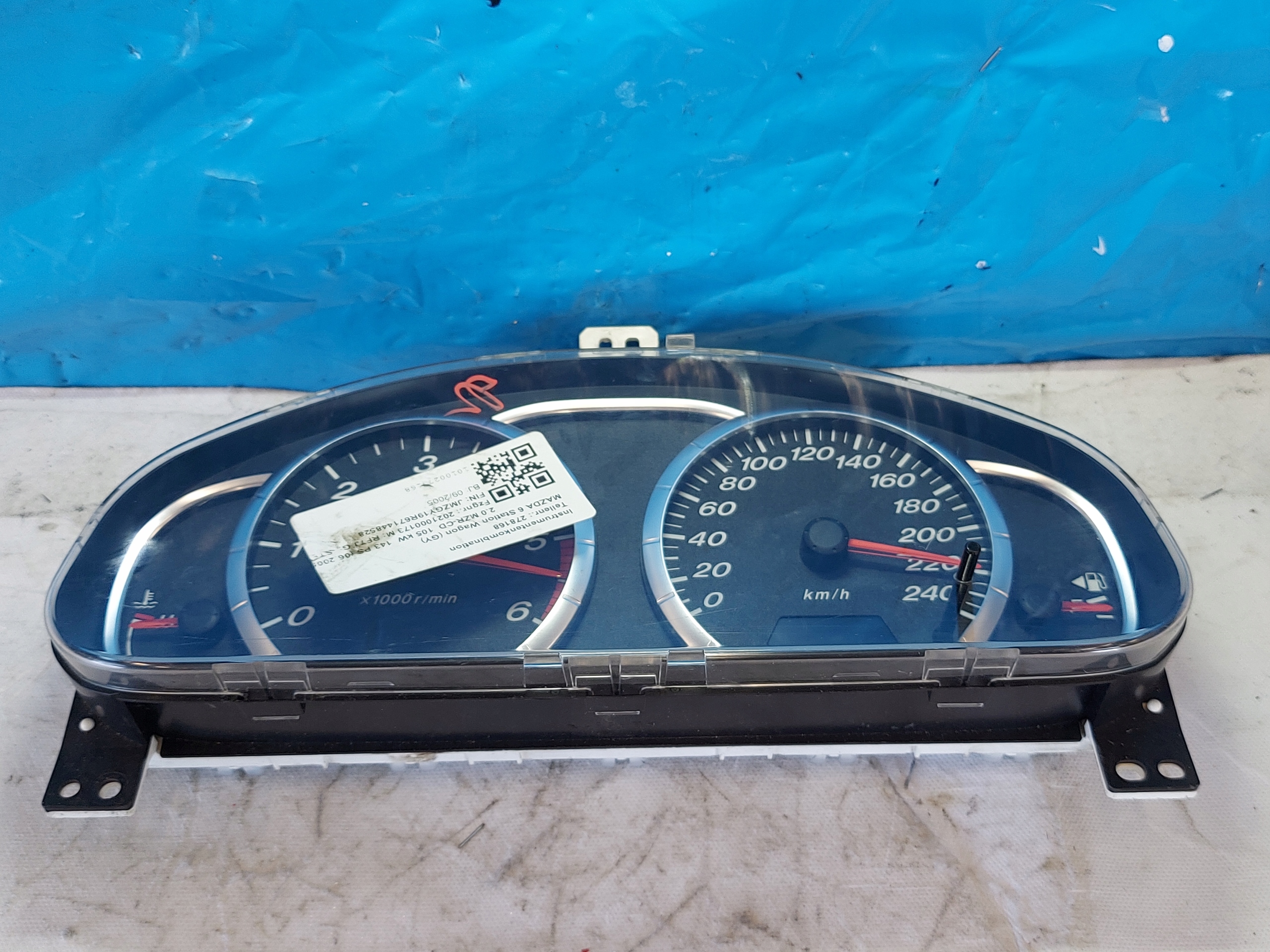 dials clock MAZDA 6 2.0 TD 52GR1NA