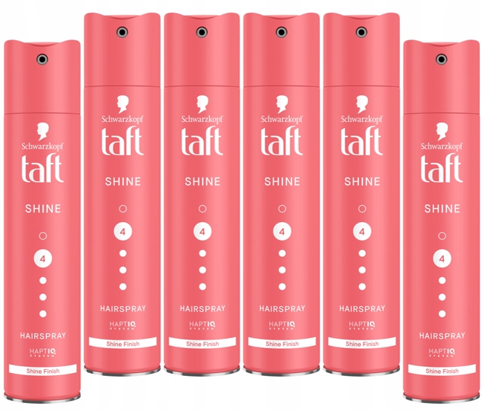 Taft Lakier Do Włosów 250ml Schwarzkopf Power 4 Shine Mocny Haptiq 6szt.