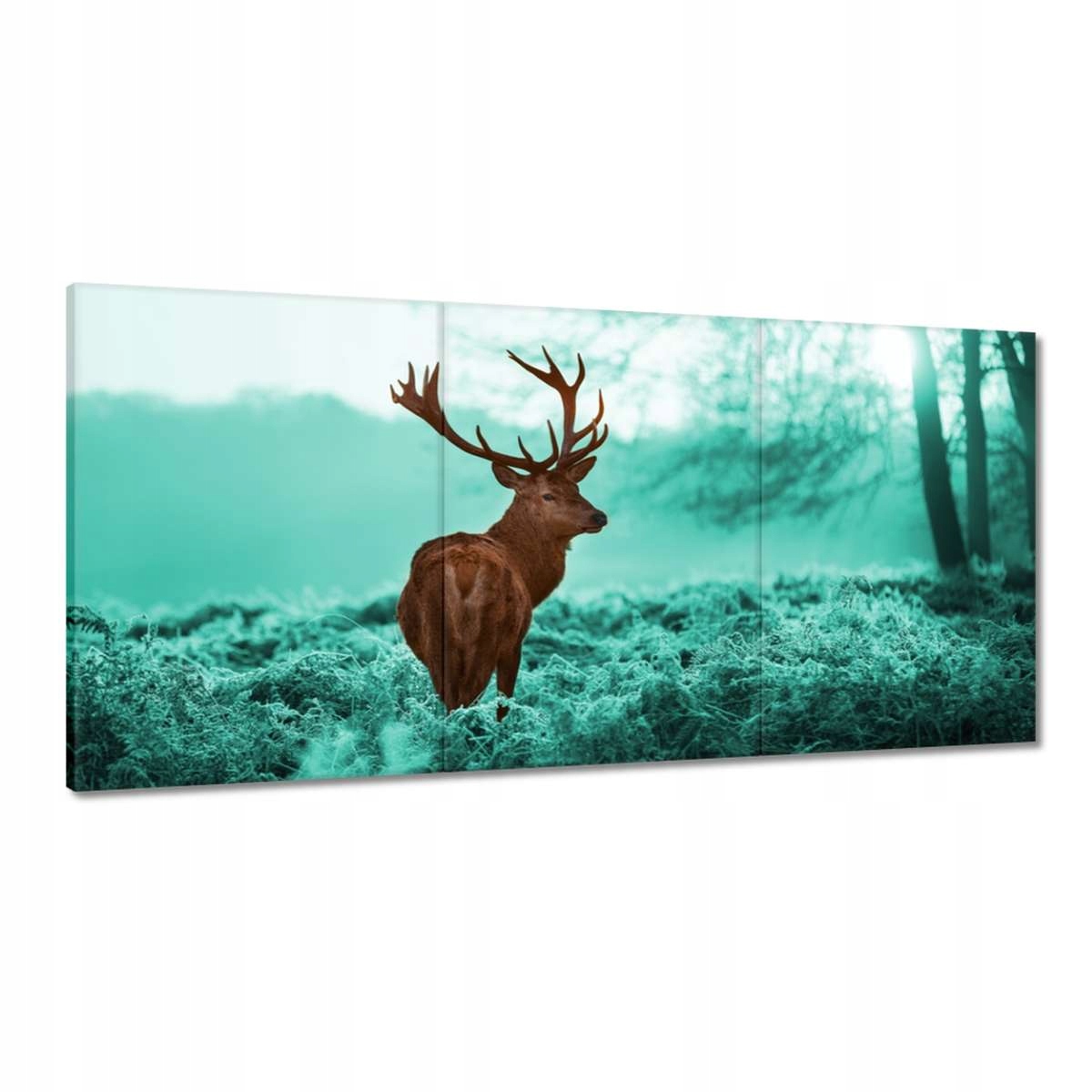 Obrazy 180x90 Jeleň v tyrkysovom lese