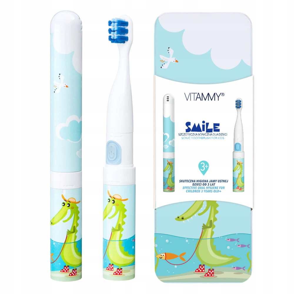 ЗВУКОВАЯ ЭЛЕКТРИЧЕСКАЯ ЗУБНАЯ ЩЕТКА ДЛЯ ДЕТЕЙ 3 VITAMMY SMILE CASE