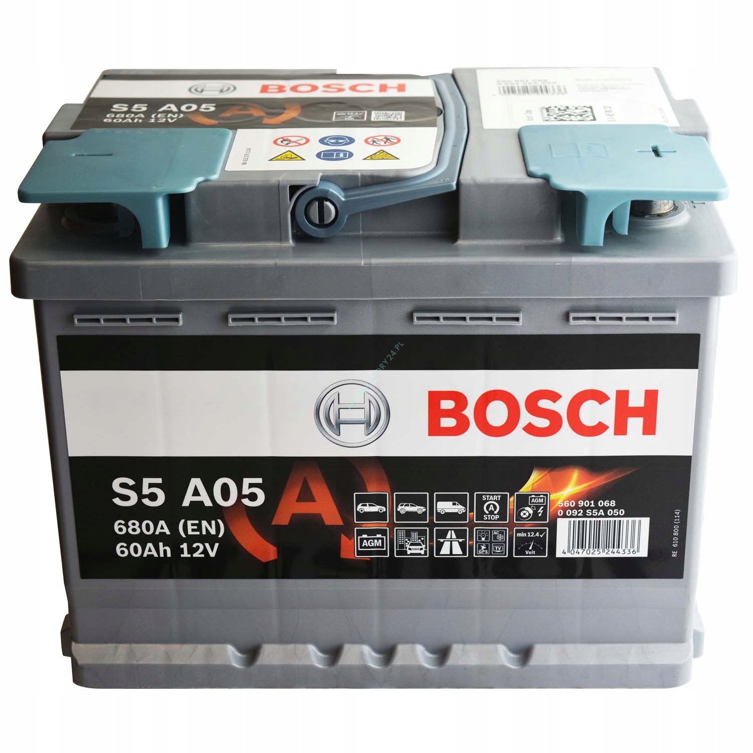 0 092 S5A 050 BOSCH S5 A05 S5 Batterie 12V 60Ah 680A B13 AGM