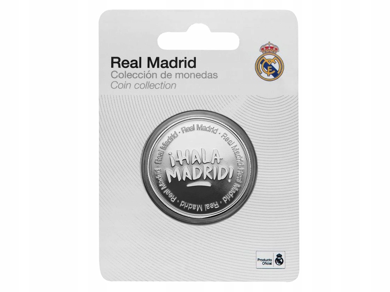 Real Madryt Moneta Kolekcjonerska 4 CM Srebrne Wykończenie !hala Madrid!