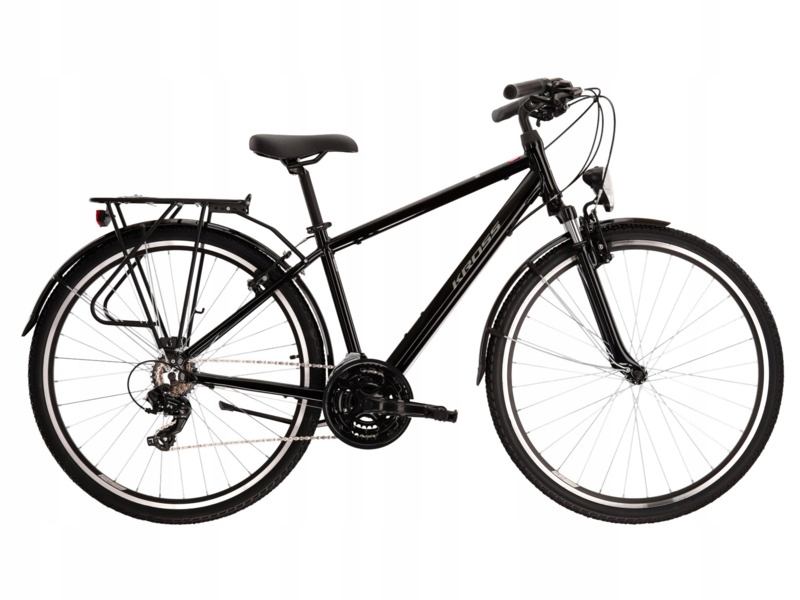 Rower trekkingowy Kross Trans 1.0 28 cali męski Czarno-szary