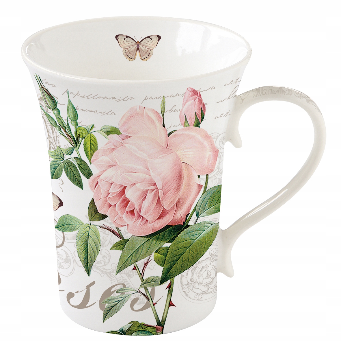 

Duży kubek porcelanowy 360 ml kwiaty róże