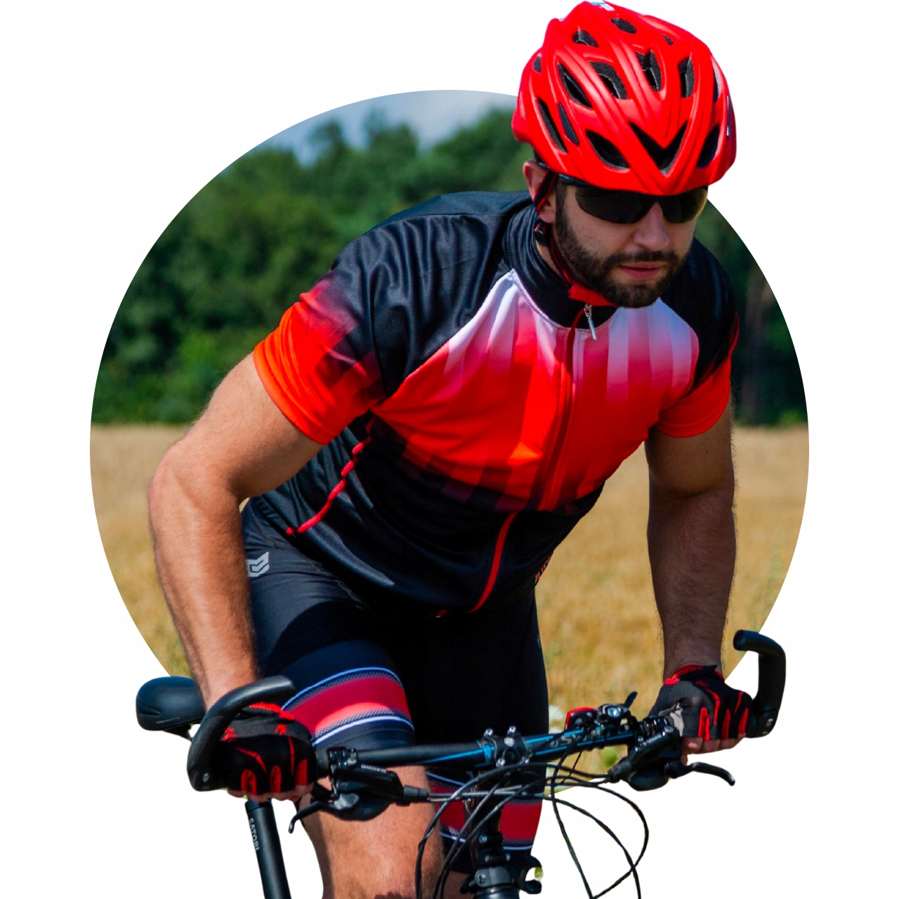 Koszulka Rowerowa Męska z Krótkim Rękawem Kolarska na Rower Termiczna XXL Marka Ercole