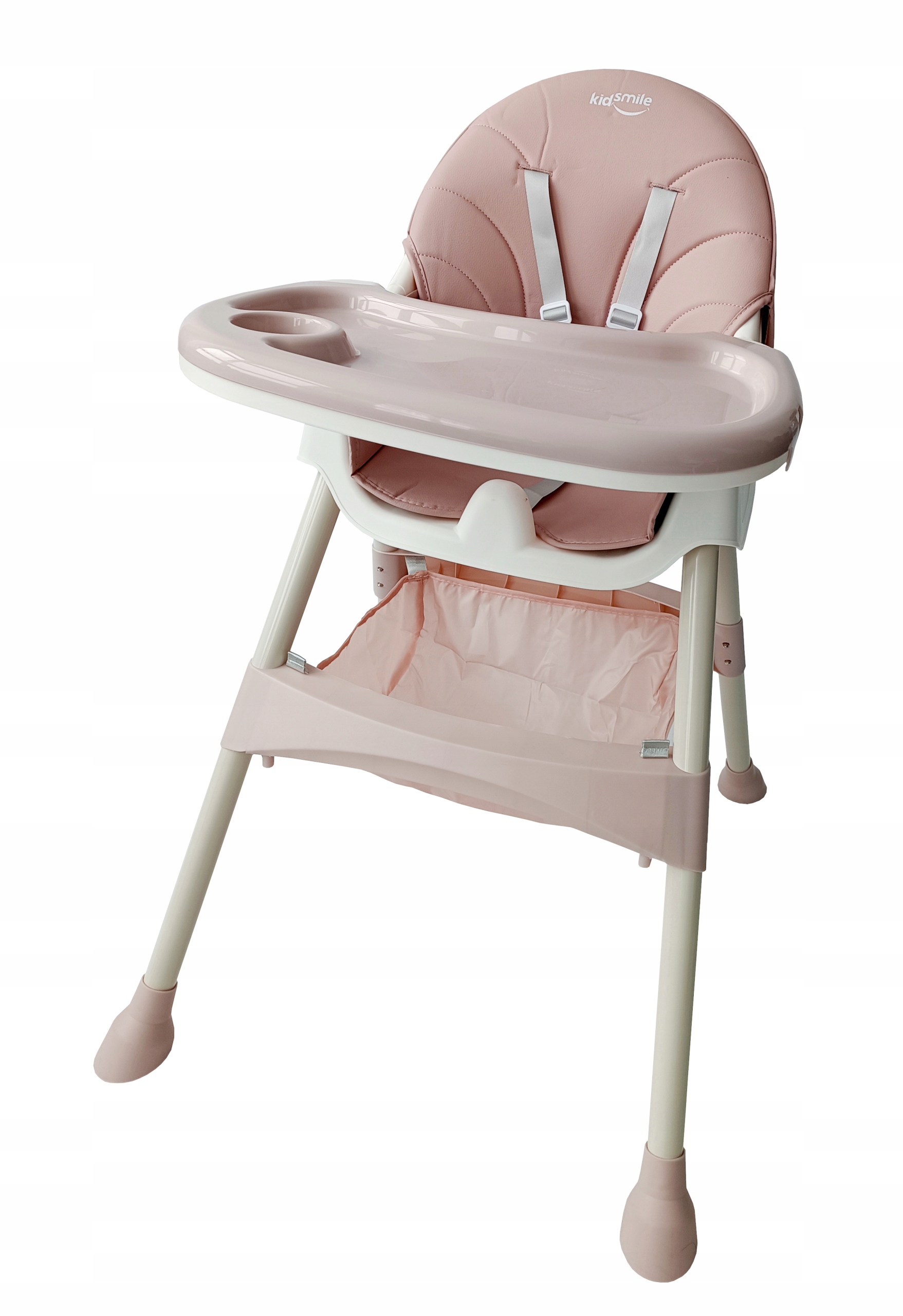 Składane krzesełko do karmienia 4w1 fotelik dla dzieci taca + 2 GRATISY Kolor Odcienie brązu i beżu Odcienie szarości i srebra