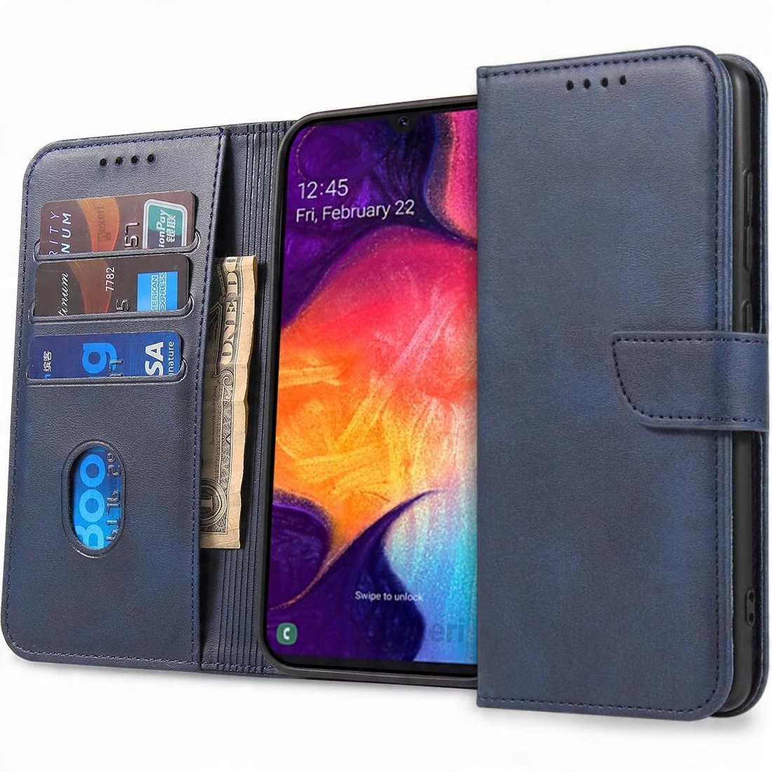 

Etui Zamykane Skórzane do Huawei P30 Lite +szkło
