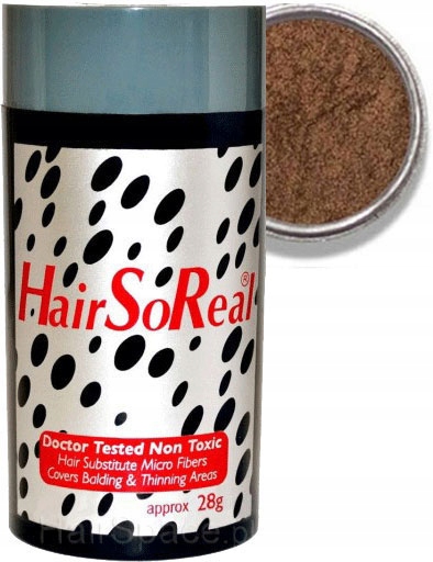 Hair So Real 28 g Zahušťování vlasů Mikrovlákna Usa HairSoReal Světle hnědá