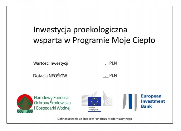 

Tabliczka pcw Moje Ciepło 21x30 obowiązek