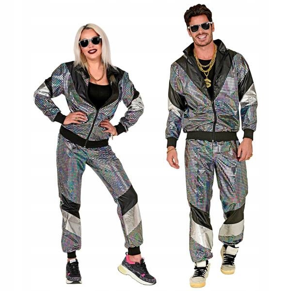Kostým Teplákovka Dresiarz Vícebarevný Reflexní Disco Unisex Karneval M
