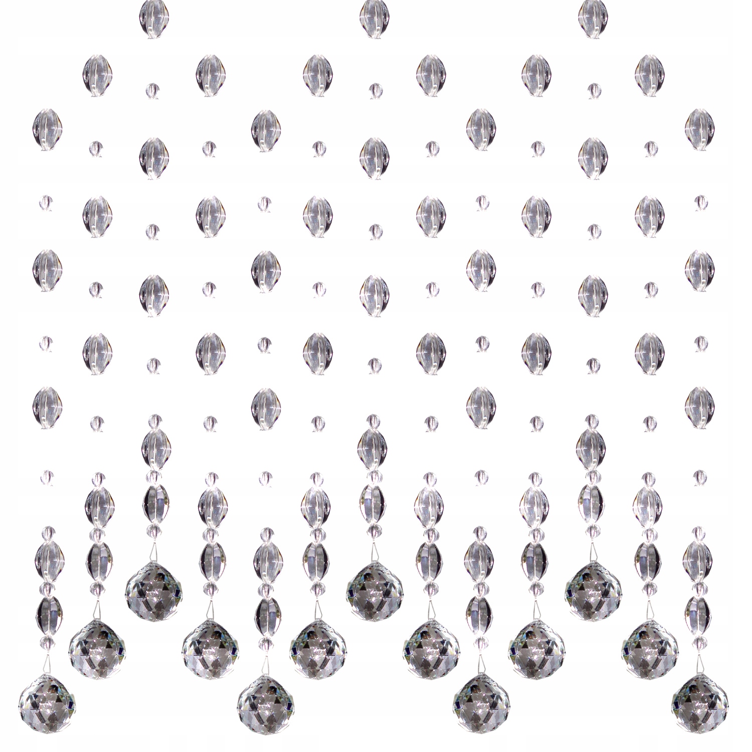 Dekorativní Záclona Kula 200 CM Korálky Křišťálky