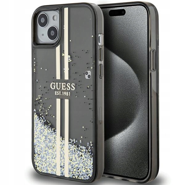 Guess Liquid Glitter pouzdro s tekutým kryt pro iPhone 15 Plus 14 Plus