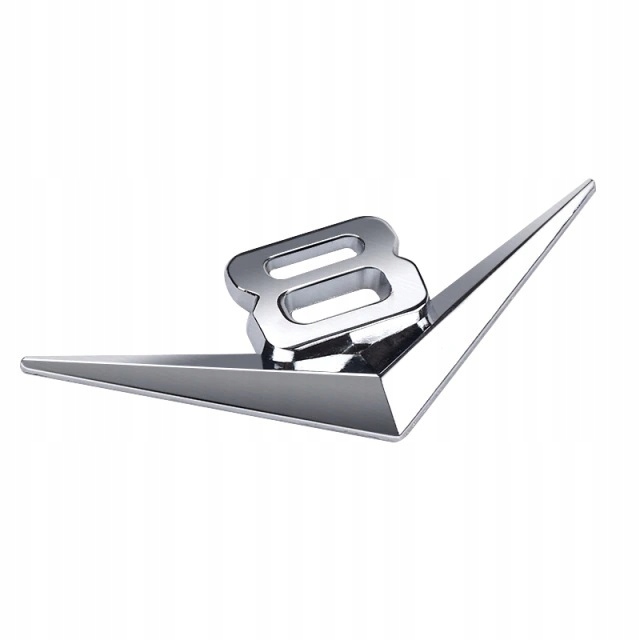 Emblemat V8 Metalowy Chrom
