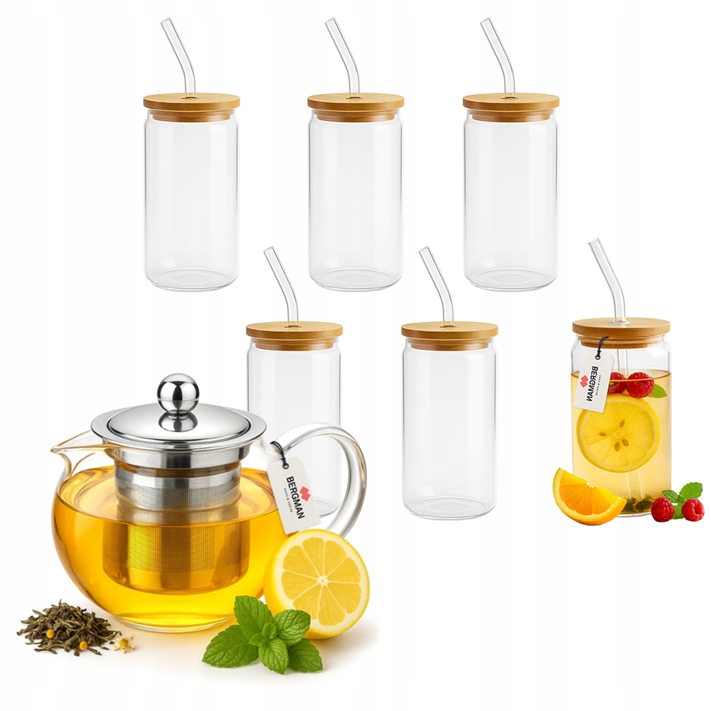 Sada Bergman džbán 950 ml 6 sklenic na sklo 550 ml