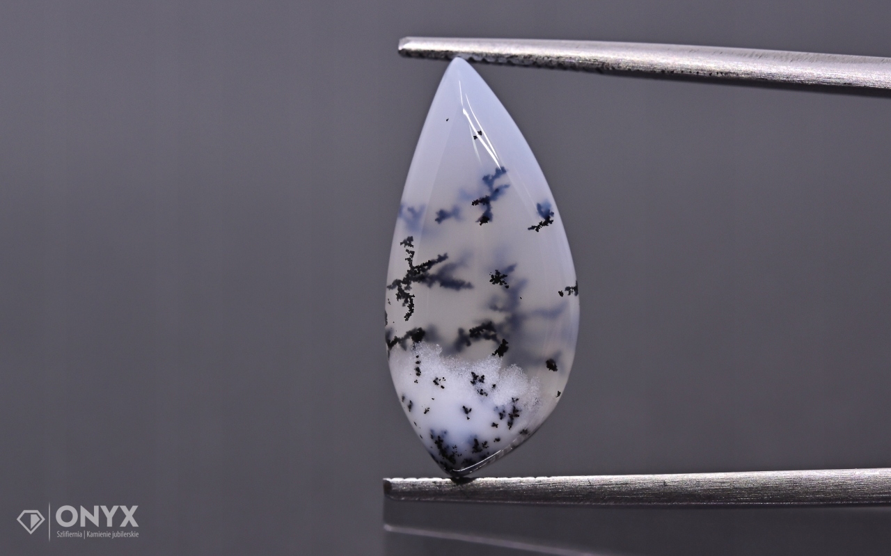 Dendritový achát z Turecka kabošon nepravidelný 19,