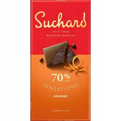 Suchard Sensations Orange 70% hořká Čokoláda 100 g