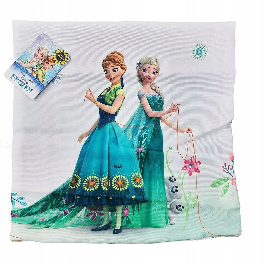 

Poszewka dekoracyjna dziecięca Anna i Elsa zielona