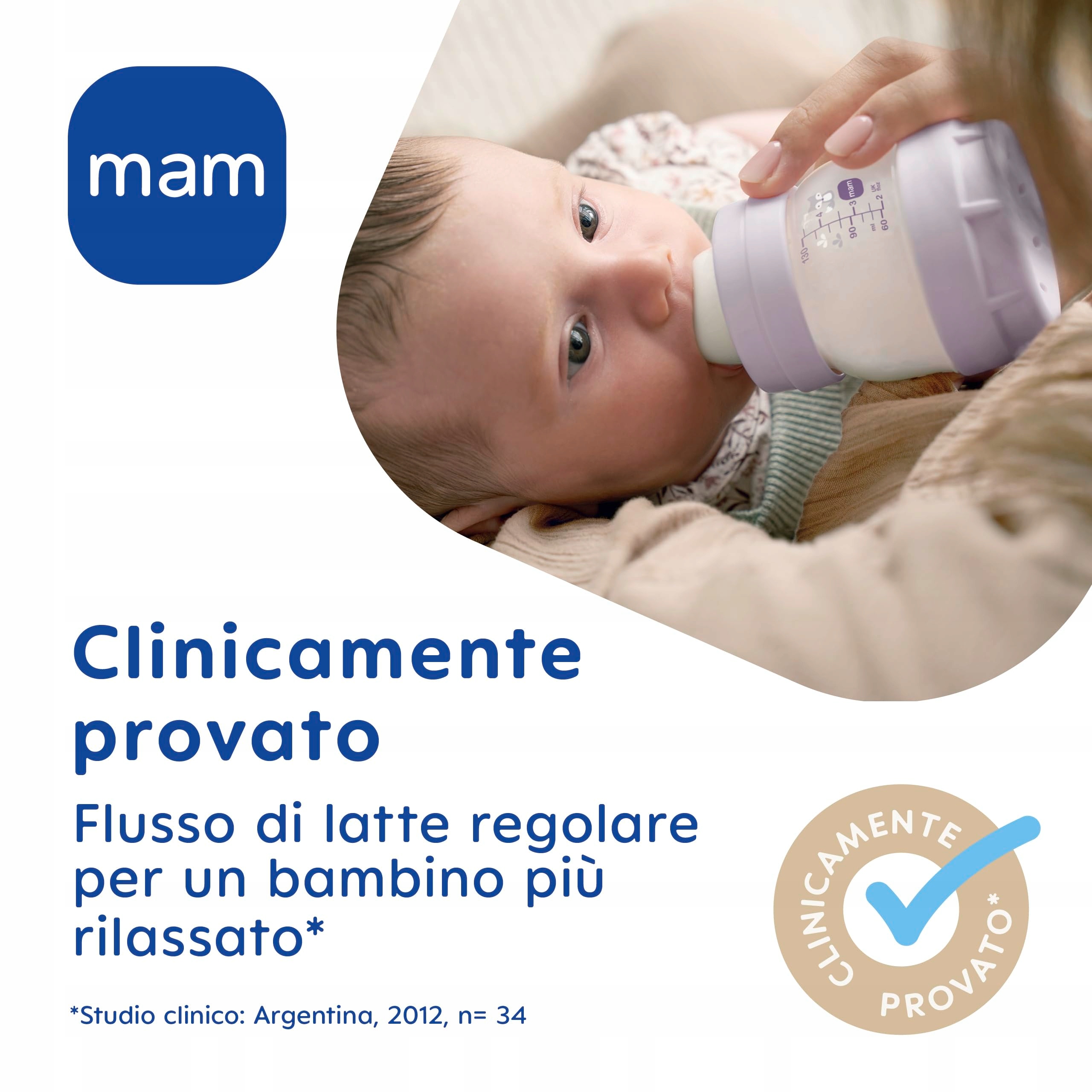MAM Easy Start Butelka Antykolkowa Dla Niemowląt 260ml 2 Sztuki Niebieska — miniatura 3
