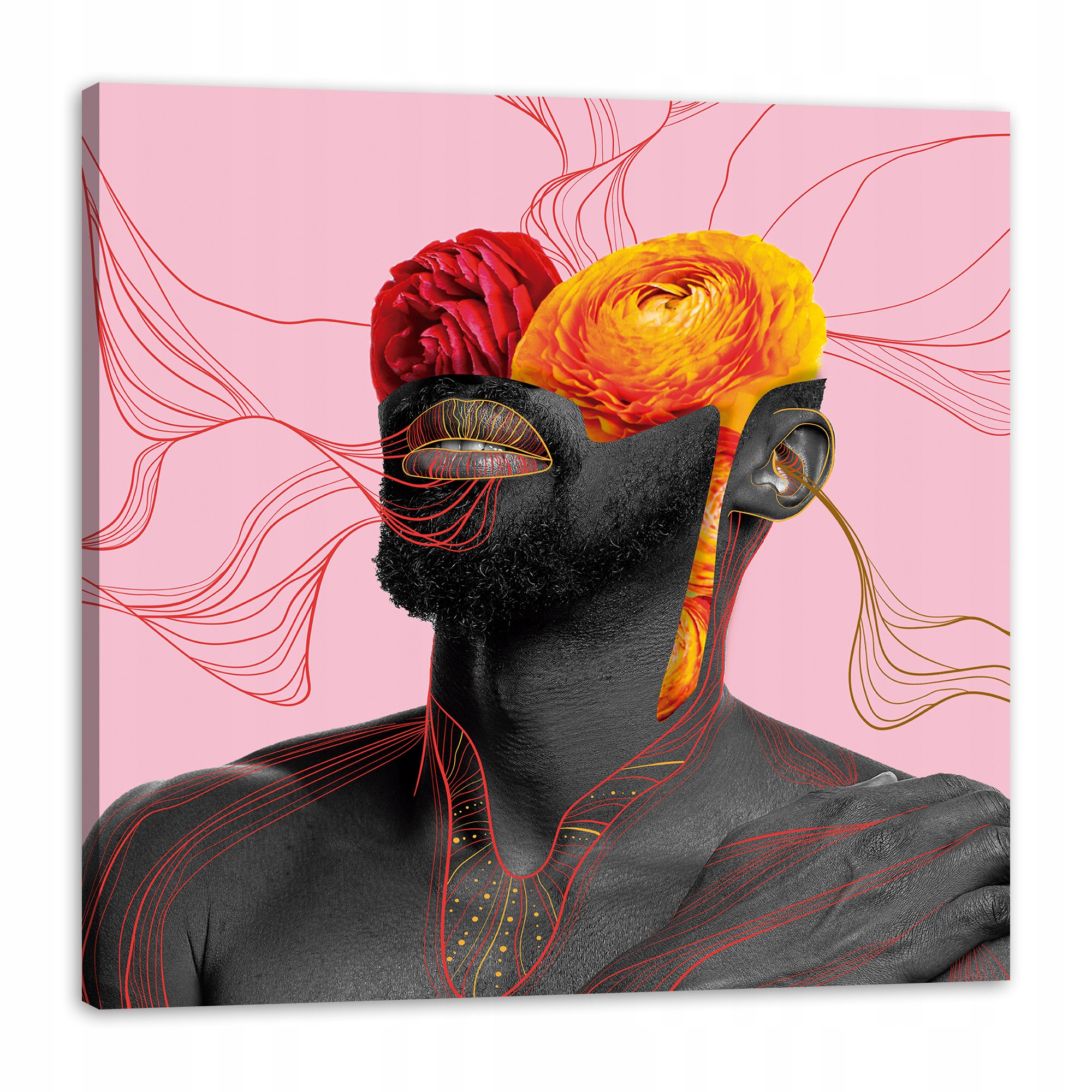 Obraz na plátně Malovaná žena Příroda 80x80 cm