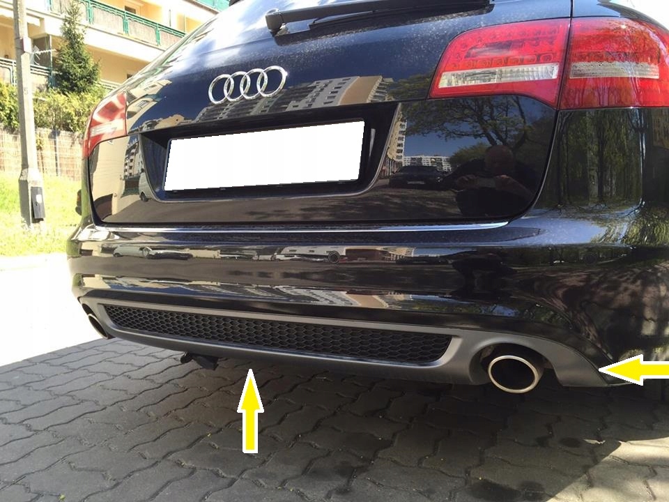 AUDI A6 C6 ДИФУЗОР БАМПЕРА ЗАД. ТОПИ ДИЗАЙН 08-11
