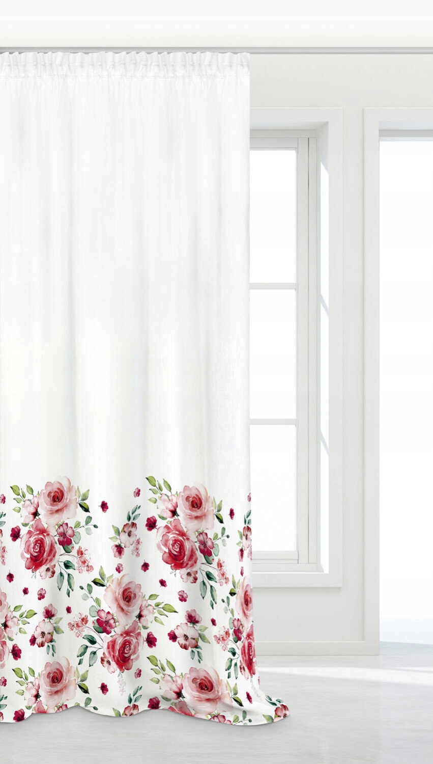 ZASŁONY ROSALLY 140x240 RÓŻE TAŚMA Marka Prestiqua