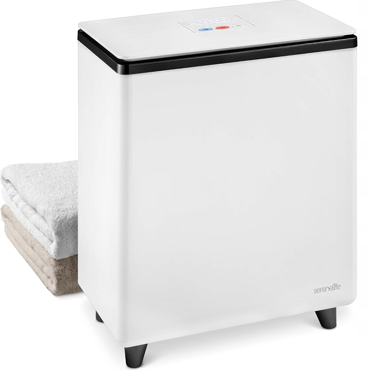 Elektrický Ohřívač Ručníků Spa Barber Černý Serenelife