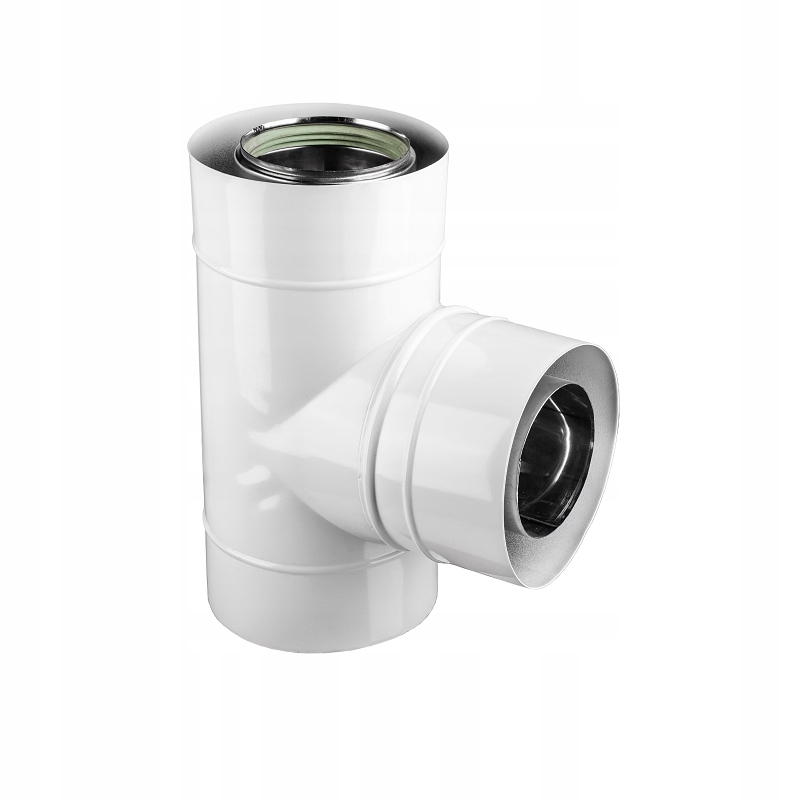 T-rozdělovač trojháček Turbo bílý fi 80/125 90st