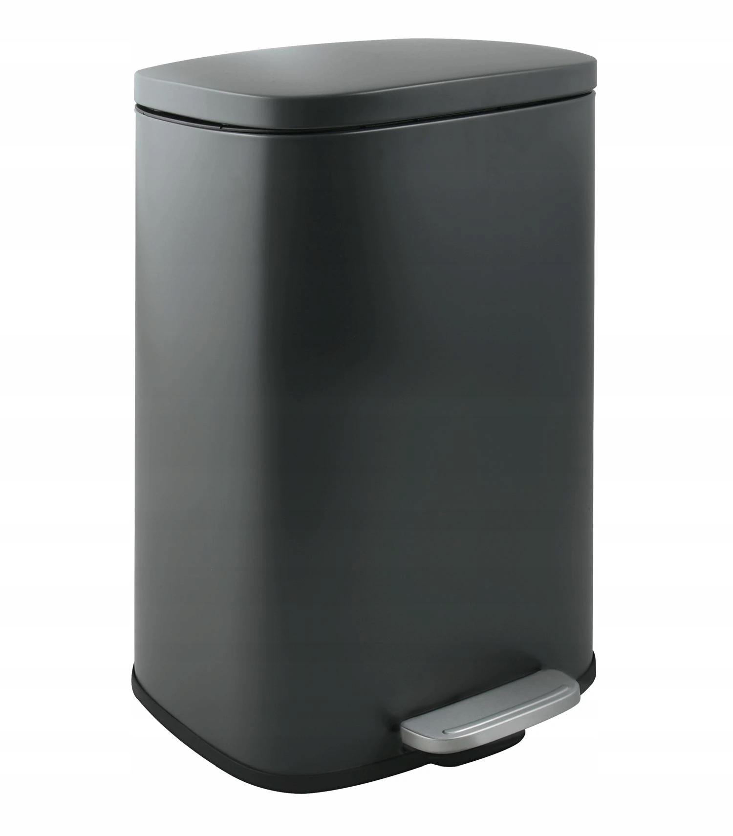 Levně Spirella pedálový odpadkový koš Akira, matná šedá ocel, soft-close, 30 L