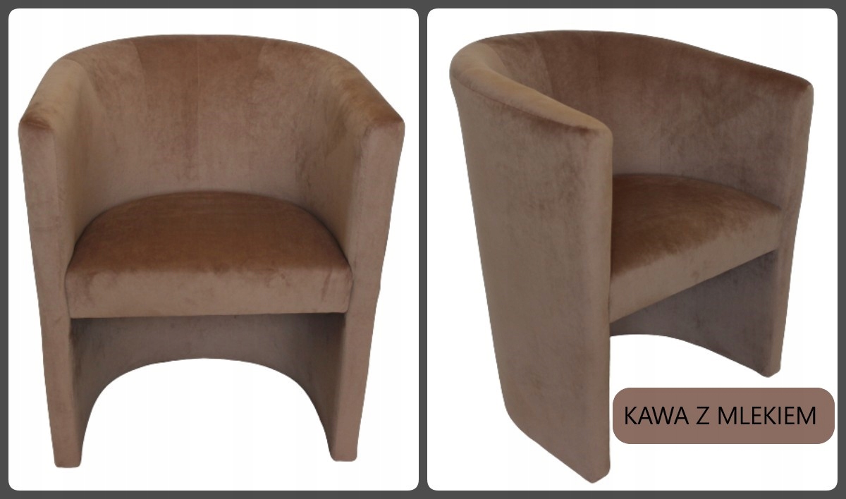 Fotel Klubowy Tomi - Plusz czarny Rodzaj tradycyjny