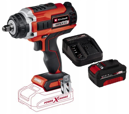 Einhell Rázový Uťahovák Impaxxo 18/400 Sada 4,0 Ah