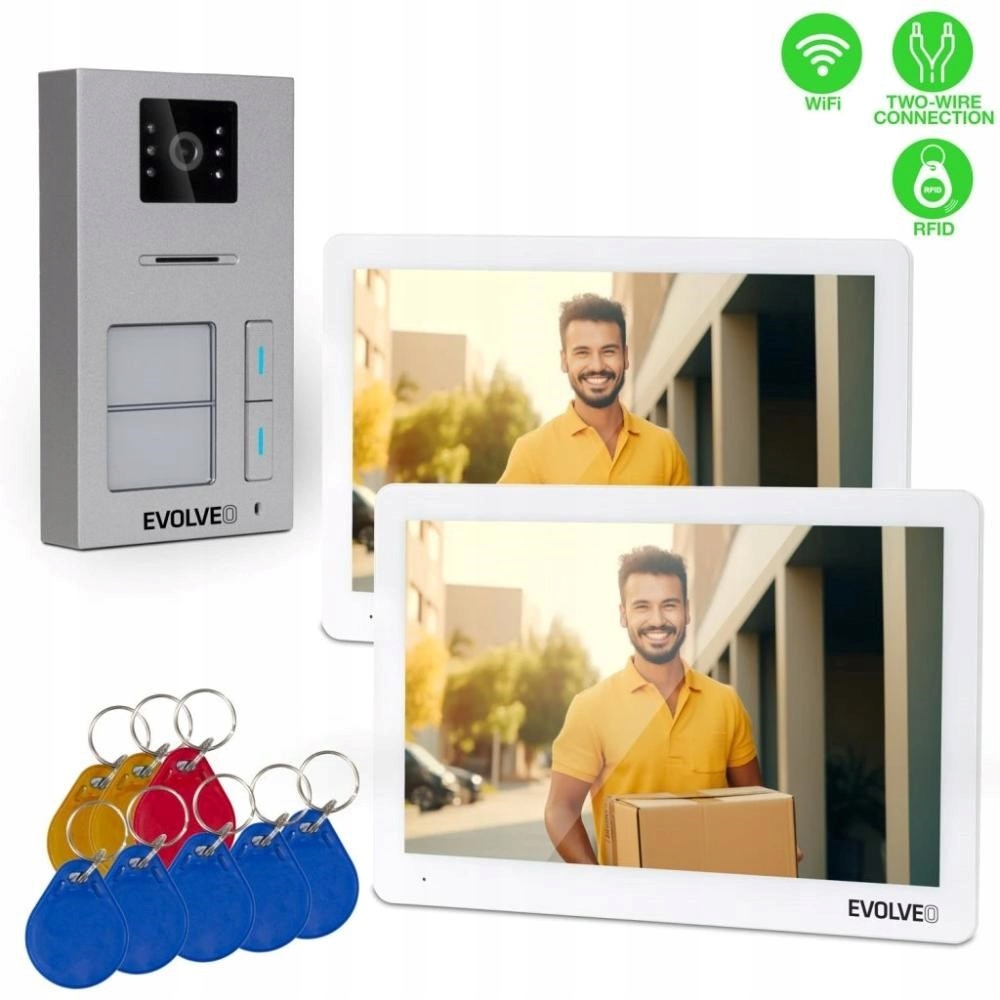 Evolveo DoorPhone 20-2W 2 drôtový videotelefón s aplikáciou pre dve…