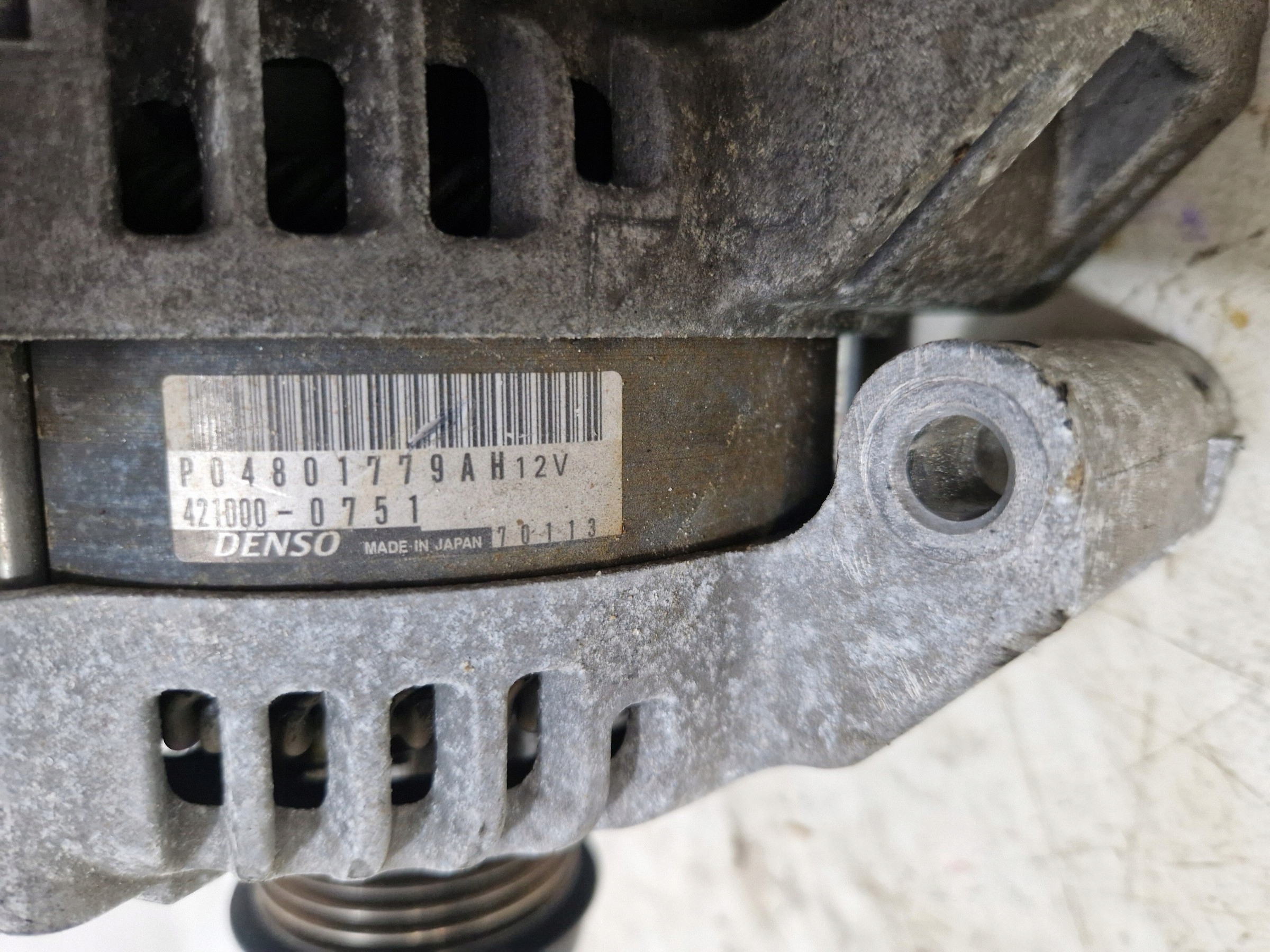 DODGE CHARGER CHALLENGER 2019 3.6 V6 alternator original 04801779AH