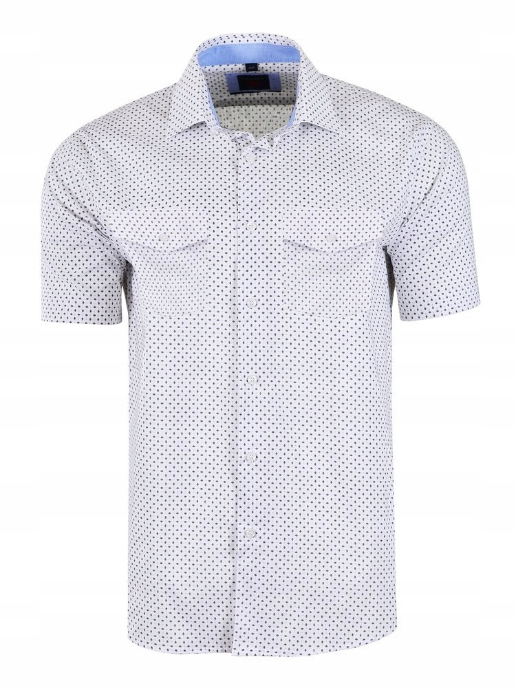 

47/48 Koszula Wzory Biała Krótki Duża