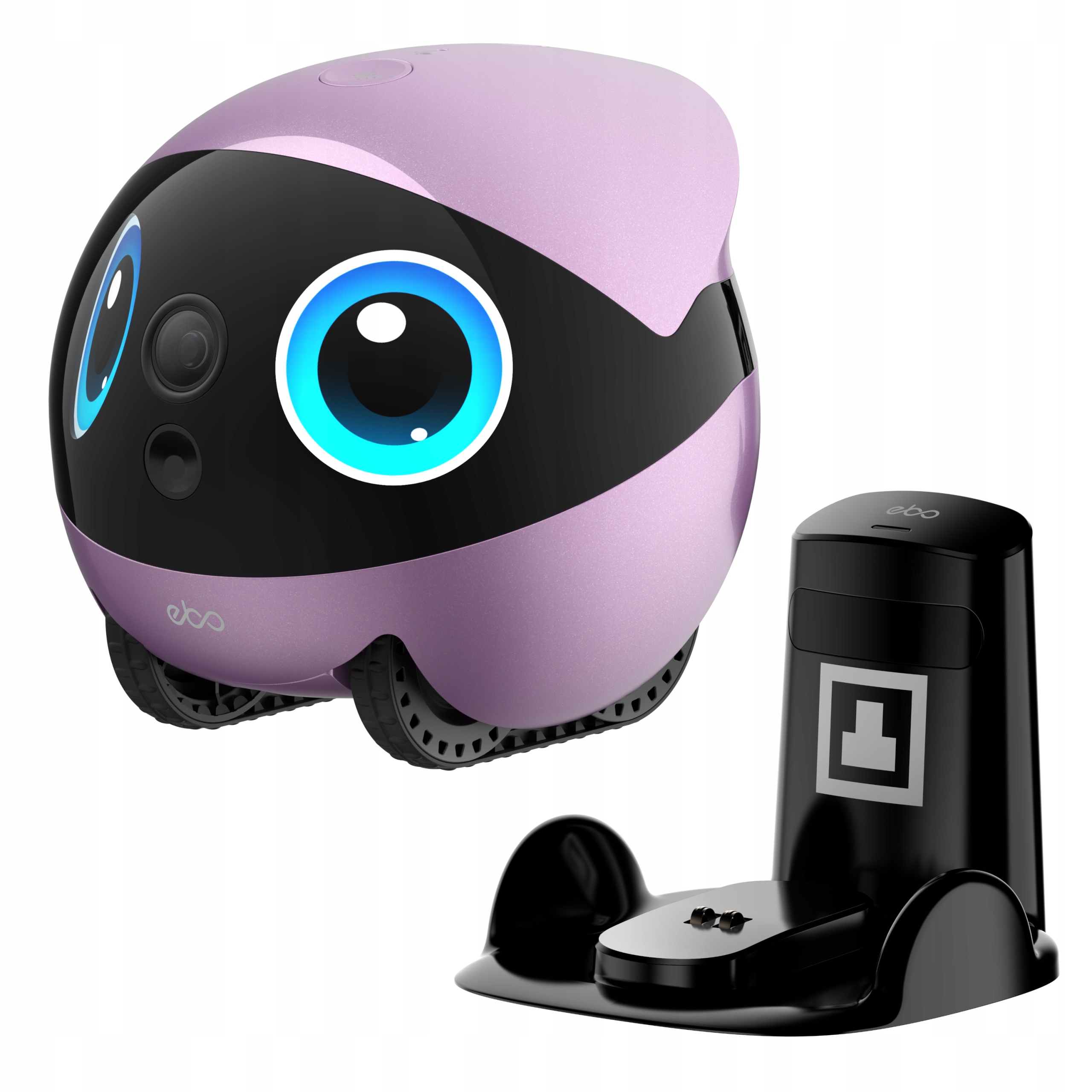 EnaBot Ebo Air 2 Plus domáci mobilný monitorovací robot s Ai kamerou purpurový