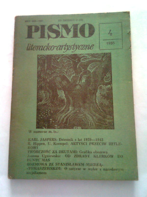 PISMO LITERACKO-ARTYSTYCZNE - P.z.