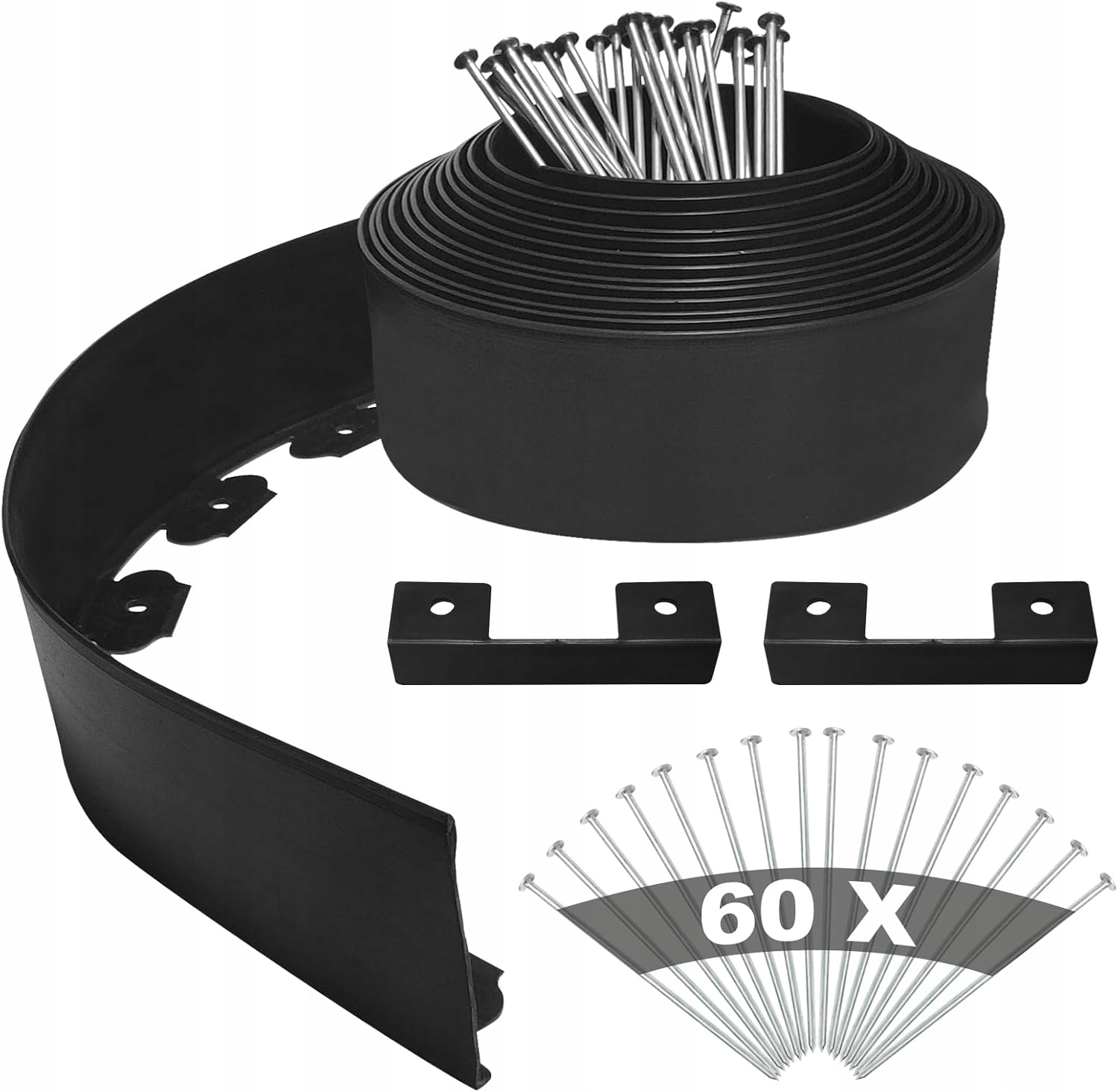 Plastové okraje na trávnik 20 m Yeebeca 10 cm 60 kolíkov