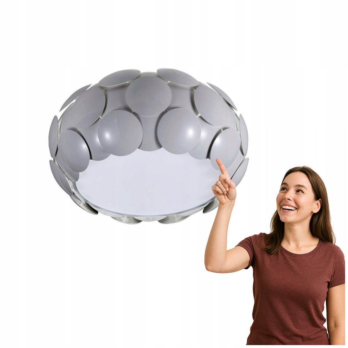 Moderná stropná lampa Sivá 6xE27 Santina Italux