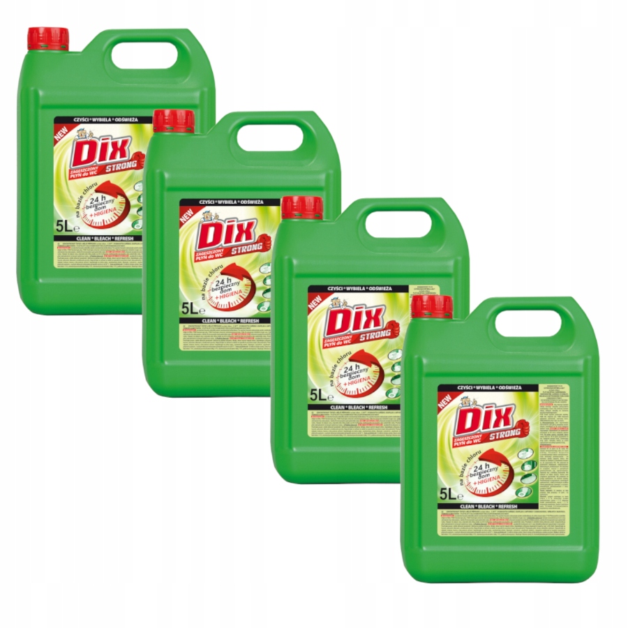 

DIX Strong płyn czyszczący wybielający do Wc 4x5 L