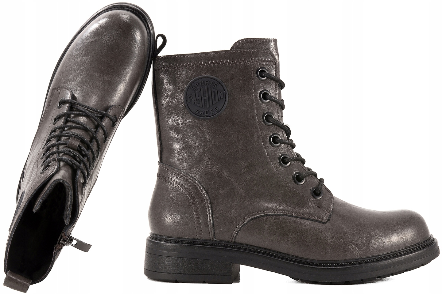 Sergio Leone BT628-S Zimní Boty Dámské Kotníkové Boty Trapery Kozačky Kůže 38