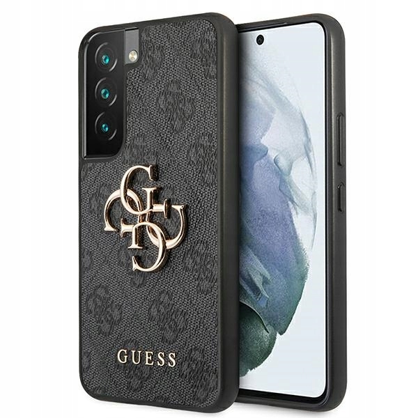 Etui Guess GUHCS22S4GMGGR S901 na telefon S22 szare z metalowym logo