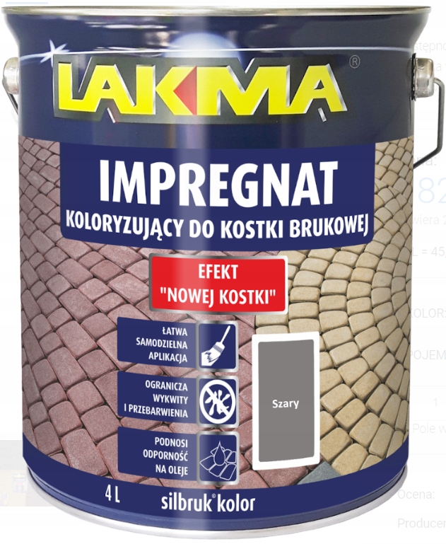 Impregnat Koloryzujący Do Koski Brukowej Silbruk 4L Szary Lakma