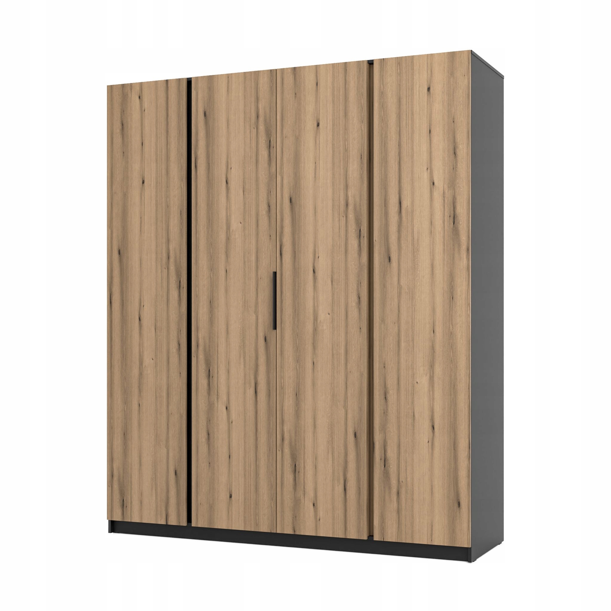 Skříň Čtyřdveřová Cagliari 200 cm Výklopné dveře Černý dub Evoke Coast