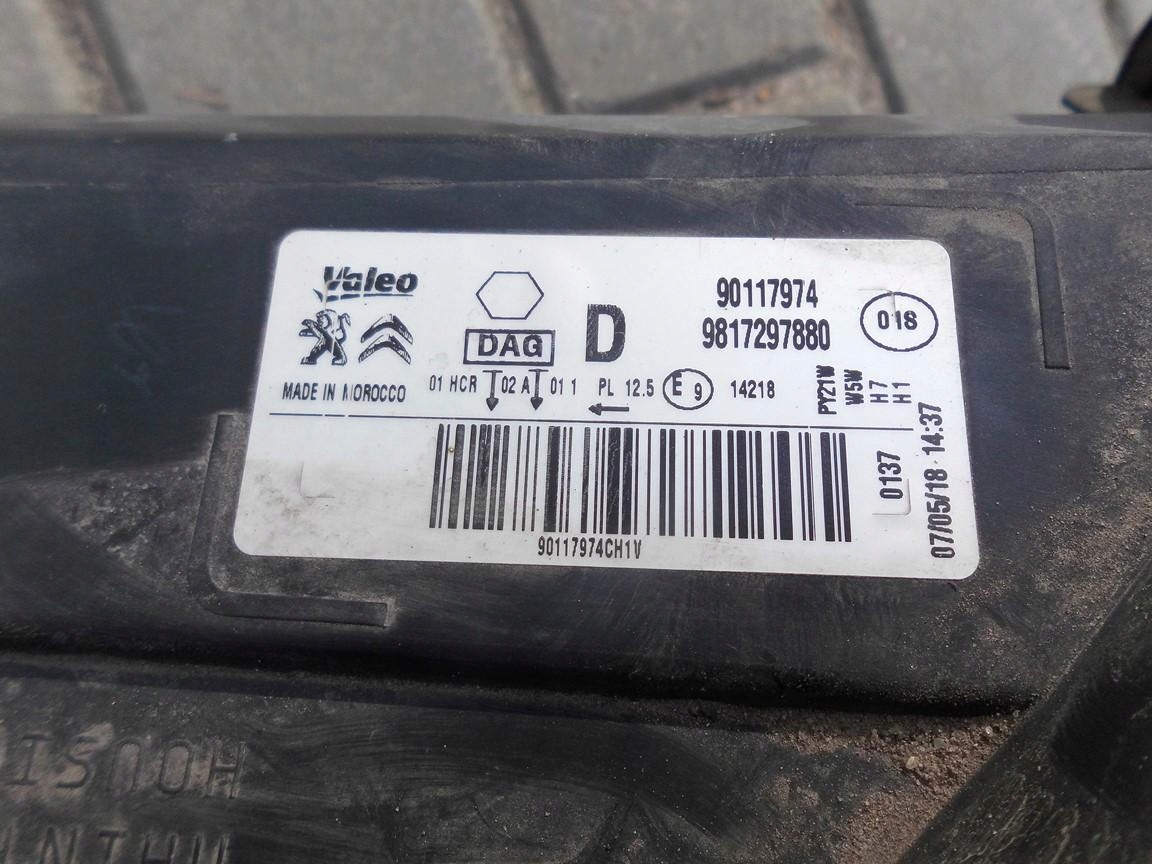 PRZÓD KOMPLETNY MASKA LAMPY BŁOTNIKI CITROEN C-ELYSSE 2016-2022 Numer katalogowy części 9817297880 90117974